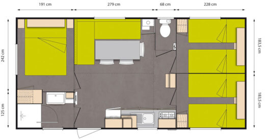 3 kamers eco-airconditioning